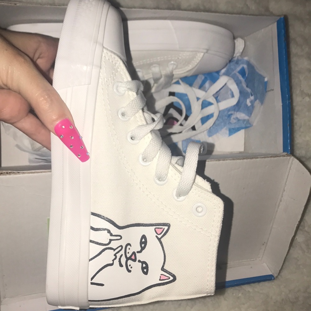 Ripndip white high top sneakers. PRICE FIRM!